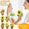 36 Set Spring Summer Sunflower Crafts Kit Make Your Own Sunflower Stickers Bulk DIY Paper Arts and Crafts Cartoon Face Fall Floral Gifts Decoration Home Classroom School Activity Game Supplies